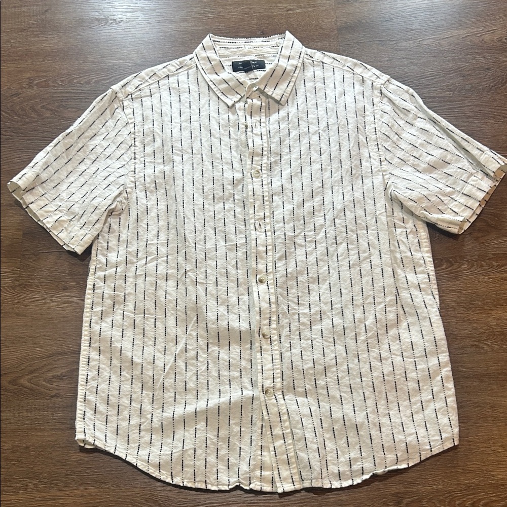 Banana Republic Linen Blend Slim Fit Button Down